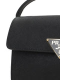 Prada Saffiano Leather Triangle Logo Mini Bag — Same as shown — Size One Size — Top View