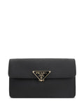 Prada Saffiano Leather Triangle Logo Mini Bag — Same as shown — Size One Size — Front View