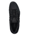 adidas Adiracer Lo Suede Three-Stripe Sneakers — Black — Size US M 4.5 - US W 6 — Back View