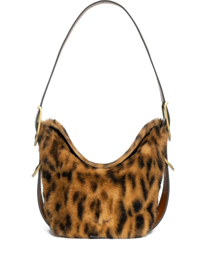 Zadigvoltaire Leopard Print Shoulder Bag — Same as shown — Size One Size — Front View