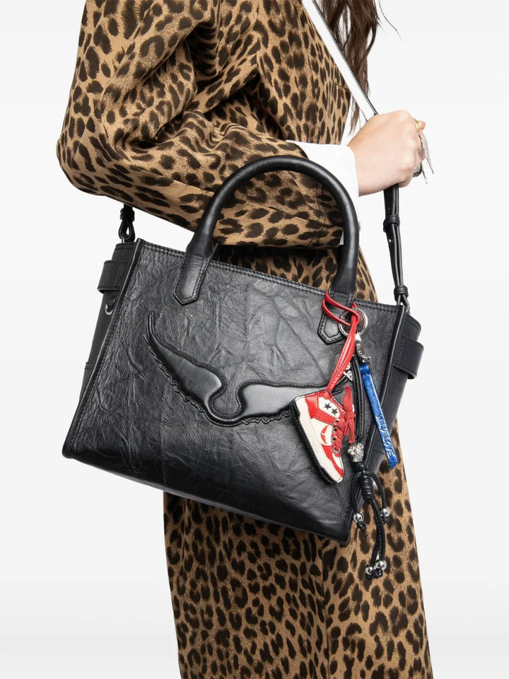 Zadigvoltaire Wings Leather Shoulder Bag — Same as shown — Size One Size — Side View