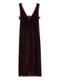 Zadigvoltaire Lace Insert Midi Dress — Red — Size XS — Front View