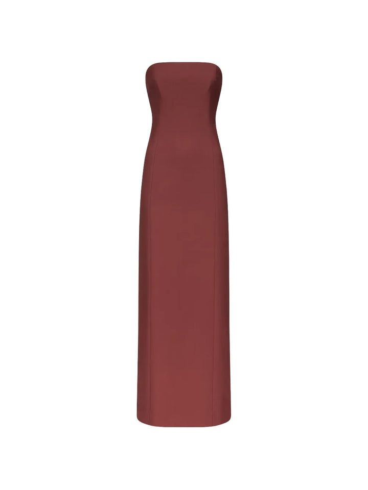 Loulou De Saison Shilo Bustier Maxi Dress — Red — Size S — Front View