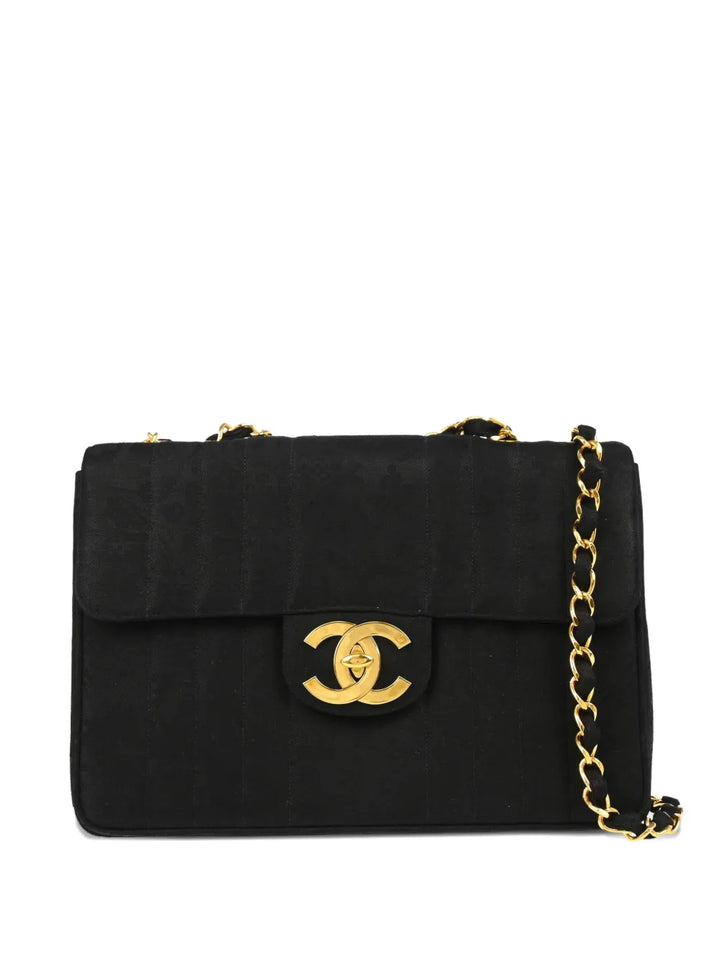 Chanel Pre Owned 1992 Jumbo Mademoiselle Classic Flap Shoulder Bag — Same as shown — Size One Size — Front View