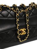 Chanel Pre Owned 1990 Diamond Quilted Shoulder Bag — Same as shown — Size One Size — Back View