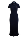 Polo Ralph Lauren Cable Knit Polo Dress — Blue/ Navy/ Red — Size XS — Front View