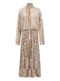 Roberto Cavalli Animal Print Tassel Maxi Day Dress — Same as shown — Size XXS — Front View