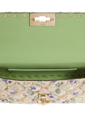 Valentino Garavani Small Rockstud Spike Jacquard Shoulder Bag — Same as shown — Size One Size — Top View