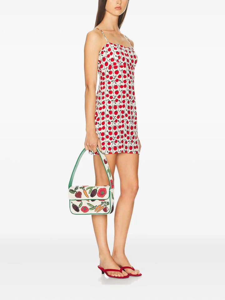 Staud Small Tommy Beaded Shoulder Bag — Same as shown — Size One Size — Top View