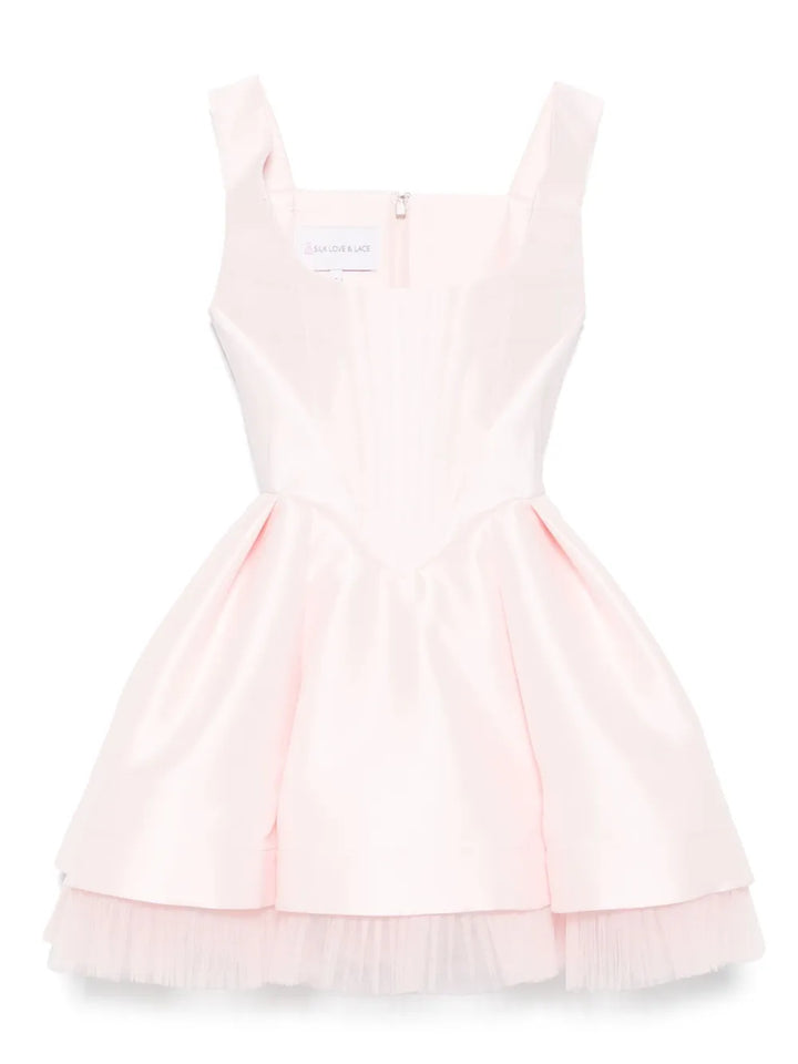 Silk Love Lace Viviana Dress — Red/ Pink — Size XS — Front View