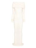 Entire Studios Cavalier Draped Maxi Dress — White/ Cream — Size XS — Front View