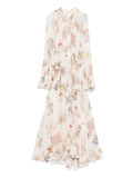 Zimmermann Hypnotic Flutter Asymmetric Dress — Cream — Size XS — Front View