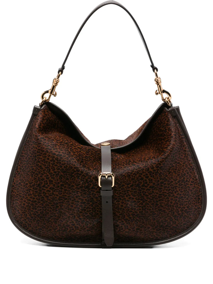 Etro Medium Leopard Print Shoulder Bag — Same as shown — Size One Size — Front View