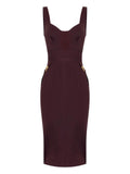 Elisabetta Franchi Bustier Panelled Midi Dress — Red — Size S — Front View