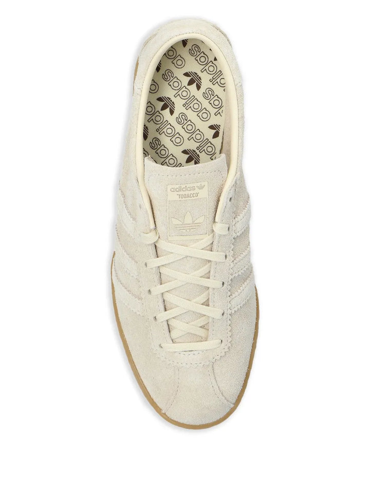adidas Tobacco Suede Low-Top Sneakers — Creamy White — Size US M 11.5 - US W 13 — Top View
