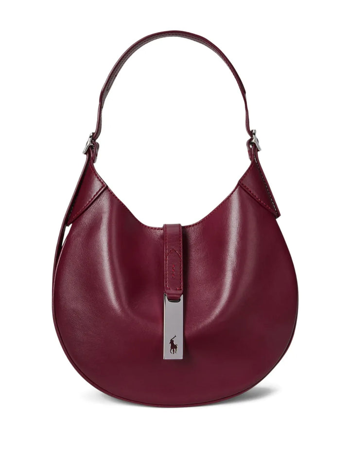 Polo Ralph Lauren Polo Id Curved Handle Leather Bag — Same as shown — Size One Size — Front View