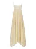 Azeeza Spaghetti Strap Dress — Beige/ Red — Size XL — Front View