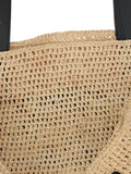 Loewe Medium Punch Hole Raffia Shoulder Bag — Same as shown — Size One Size — Top View
