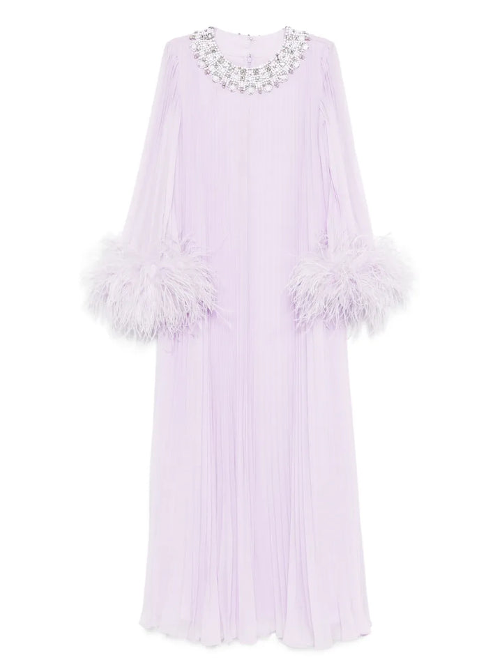 Self Portrait Chiffon Feather Detail Dress — Same as shown — Size XS — Front View