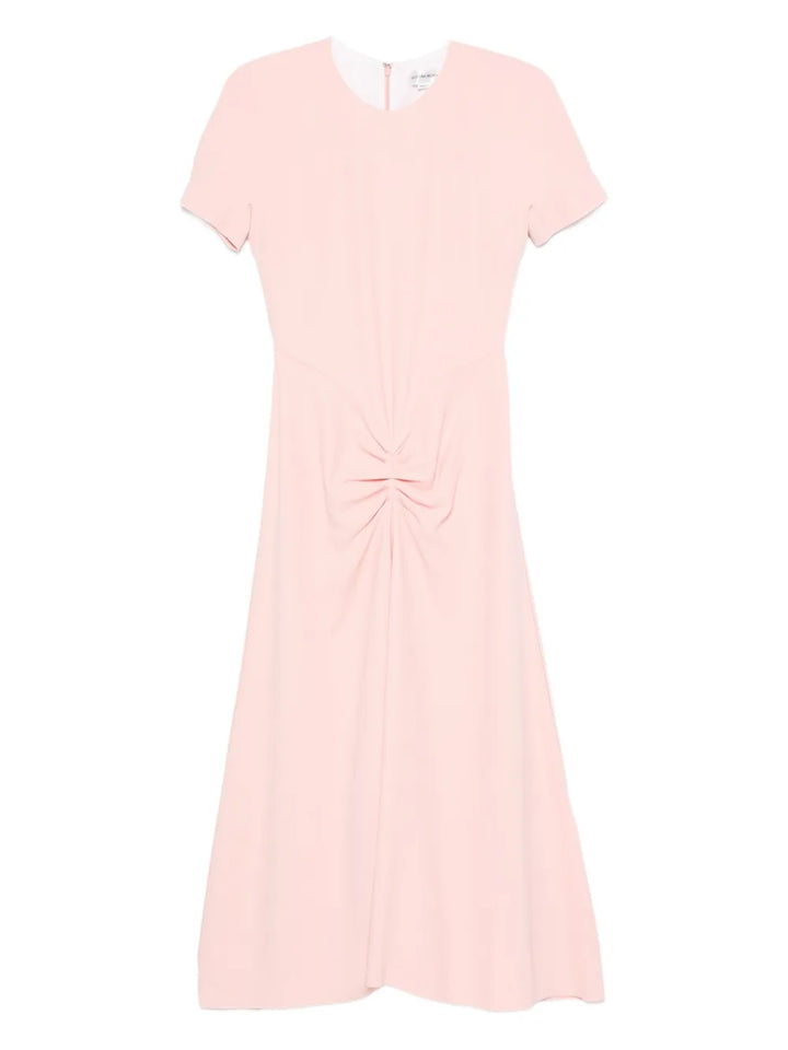 Victoria Beckham Short Sleeve Dress — Red/ Pink — Size XS — Front View