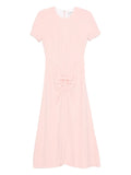 Victoria Beckham Short Sleeve Dress — Red/ Pink — Size XS — Front View