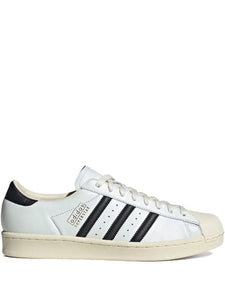 adidas Superstar Vintage White/Black/Antique Sneakers — White — Size US M 9.5 - US W 11 — Front View