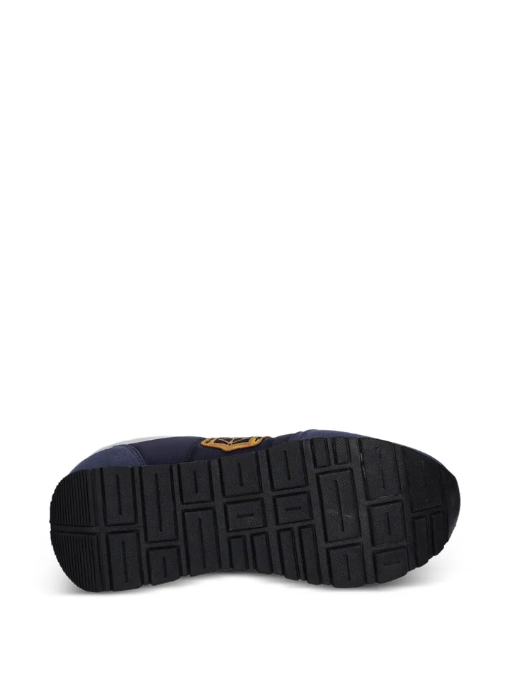 Aeronautica Militare Patch-Detail Sneakers — Navy Blue — Size US M 5.5 - US W 7 — Top View