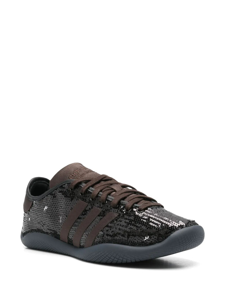 adidas Sequin-Embellished Sneakers — Black — Size US M 9 - US W 10.5 — Side View
