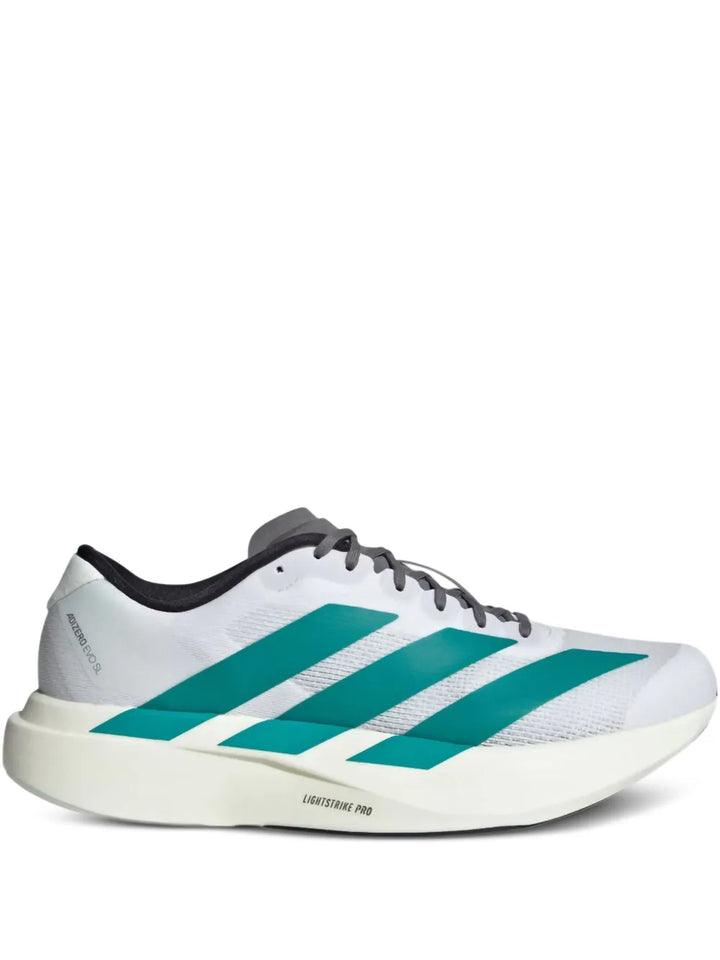 adidas Adizero Evo Sl Cloud White/Pure Teal Sneakers — White — Size US M 3.5 - US W 5 — Front View