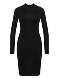 Maison Close Pure Tentation Long Sleeve Backless Dress — Black — Size XS — Front View