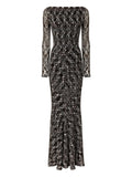 Missoni Floral Lace Long Sleeve Maxi Dress — Black — Size XS — Front View