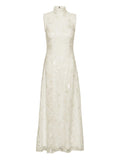 Rotate Birger Christensen Sequin Lace Maxi Dress — White — Size XS — Front View