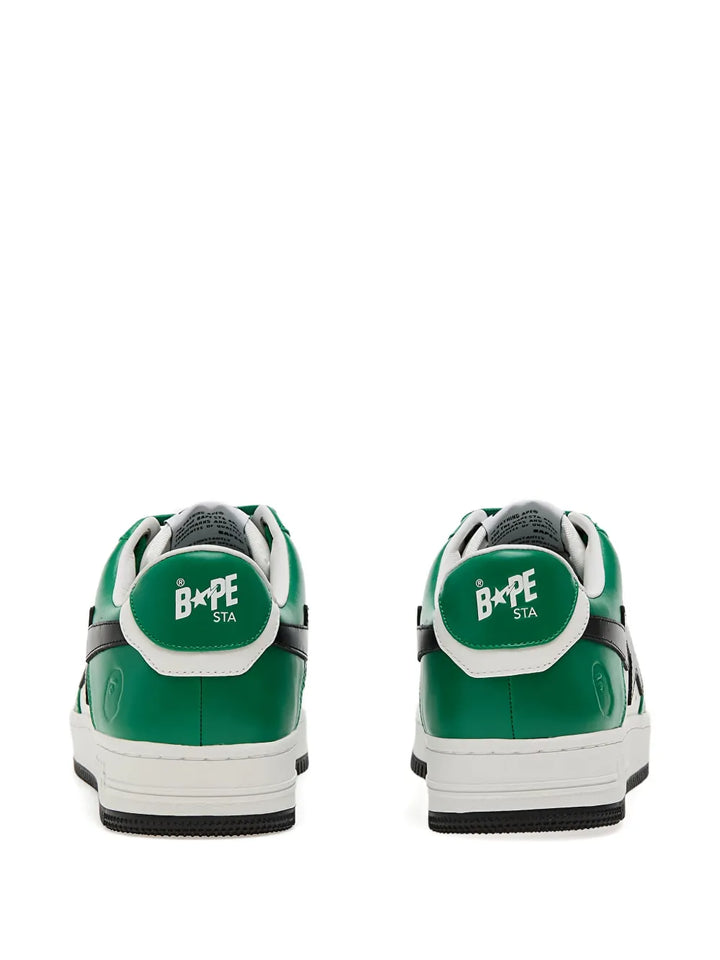 A Bathing Ape?Bapesta #3 M1 Star-Lightning Bolt Sneakers — Green — Size US M 11 - US W 12.5 — Back View