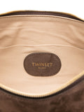 Twinset Liliane Chain Embellished Suede Shoulder Bag — Same as shown — Size One Size — Top View