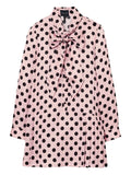 Marc Jacobs Polka Dot Pattern Pleated Mini Dress — Pink — Size XS — Front View