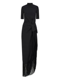 Taller Marmo Athena Dress — Black — Size S — Front View