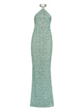 Taller Marmo Poseidon Dress — Green — Size XXS — Front View