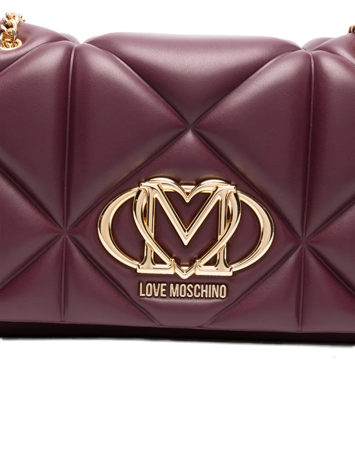 Love Moschino Quilted Logo Plaque Shoulder Bag — Same as shown — Size One Size — Top View