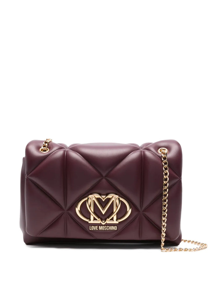 Love Moschino Quilted Logo Plaque Shoulder Bag — Same as shown — Size One Size — Front View