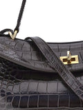 Balenciaga Medium Crocodile Effect Shoulder Bag — Same as shown — Size One Size — Top View