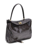 Balenciaga Medium Crocodile Effect Shoulder Bag — Same as shown — Size One Size — Back View