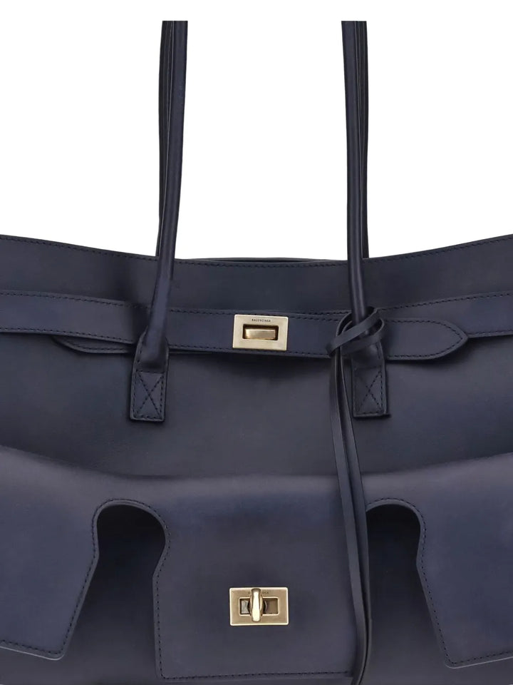 Balenciaga Medium Bel Air Leather Shoulder Bag — Same as shown — Size One Size — Top View