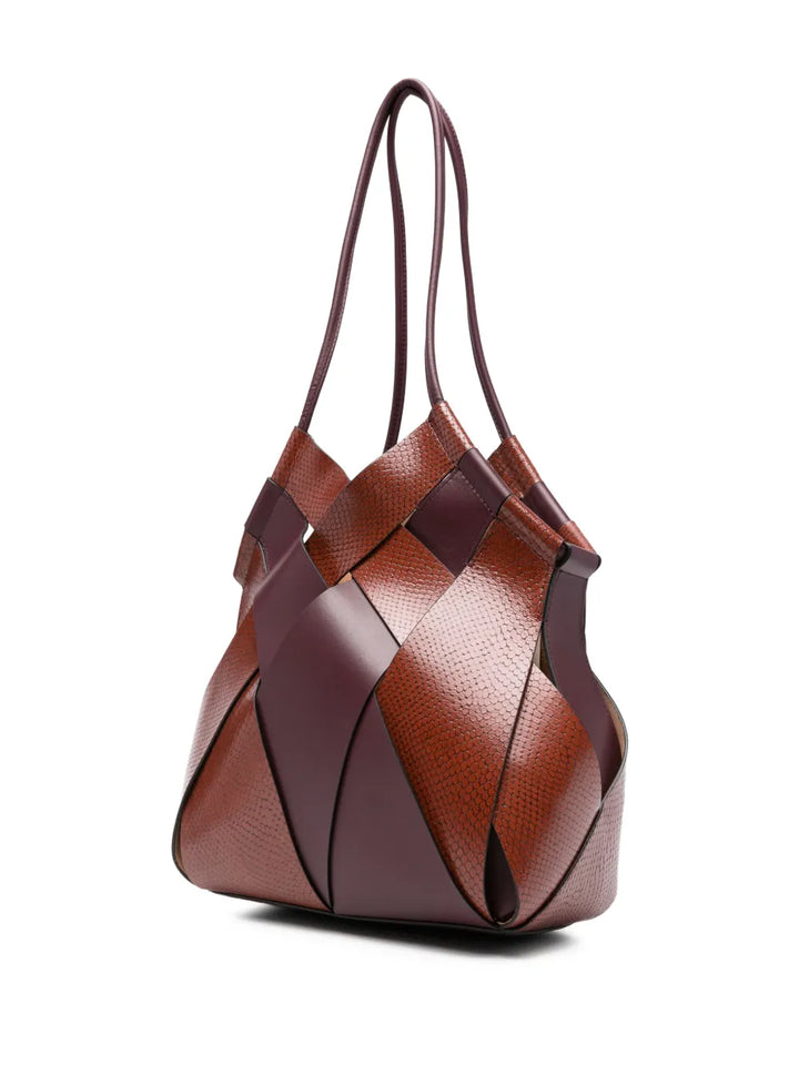 Ulla Johnson Charlotte Woven Leather Shoulder Bag — Same as shown — Size One Size — Side View