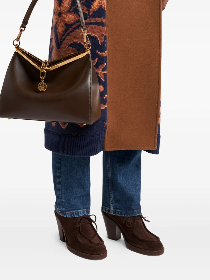 Etro Vela Leather Shoulder Bag — Same as shown — Size One Size — Side View