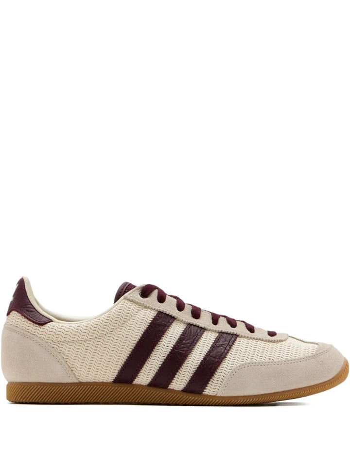 adidas Three-Stripes Mesh Low-Top Sneakers — Beige — Size US M 9.5 - US W 11 — Front View