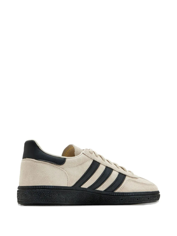 adidas Leather Three-Stripes Low-Top Sneakers — Beige — Size US M 10 - US W 11.5 — Top View