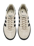 adidas Leather Three-Stripes Low-Top Sneakers — Beige — Size US M 10 - US W 11.5 — Side View
