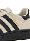 adidas Leather Three-Stripes Low-Top Sneakers — Beige — Size US M 10 - US W 11.5 — Back View