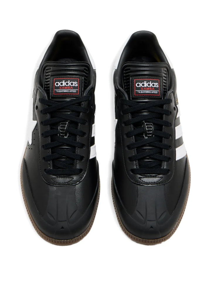 adidas X Bape Samba Sneakers — Black — Size US M 8 - US W 9.5 — Side View