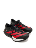 adidas Adizero Prime X3 Strung Amg Striped Lace-Up Sneakers — Black, White, / Red — Size US M 7 - US W 8.5 — Side View
